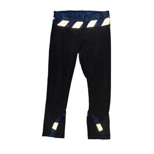 Lululemon Run Inspire Crop II Sashiko Women's 4 Black Fa14 Quilt 23 Luxtreme